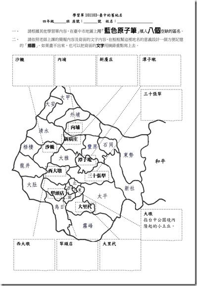 台中 地名的由來|臺中市歷史